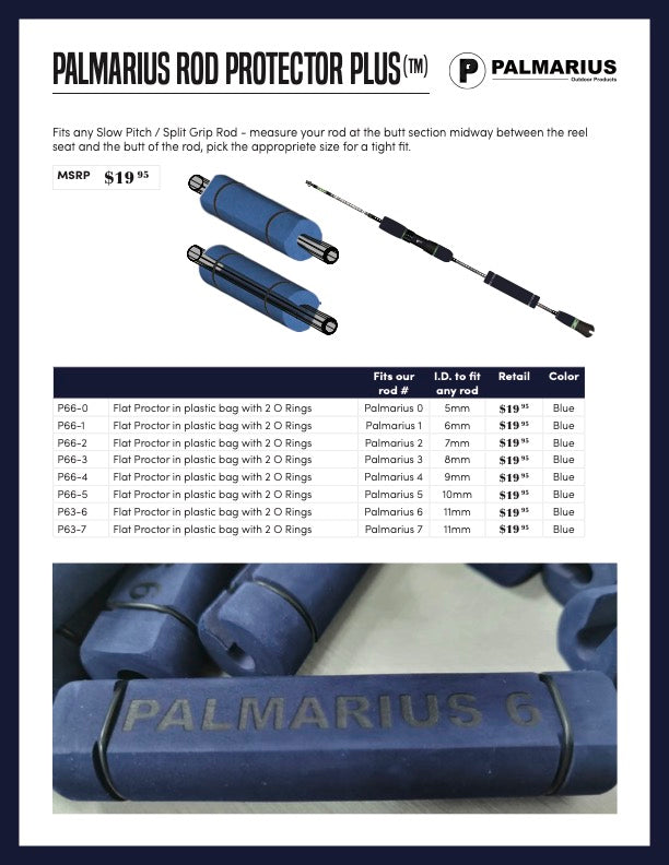Palmarius Rod Protector Blue EVA with 2 O-Rings